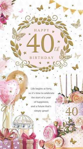 Picture of HAPPY 40TH BIRTHDAY CARD
